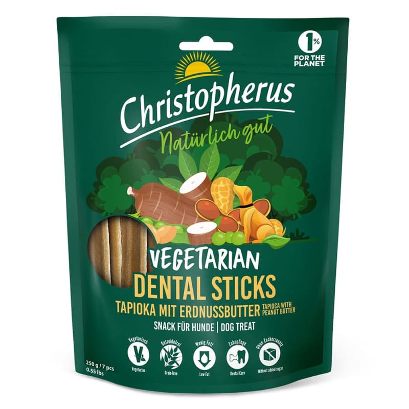 Christopherus vegetáriánus dental stick – tápióka mogyoróvajjal