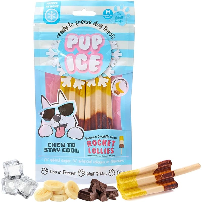 Pup Ice Rocket Lollies Banán & Csokoládé (M) 2 db - Image 3