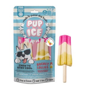 Pup Ice Rocket Lollies Eper & banán (M) 2 db