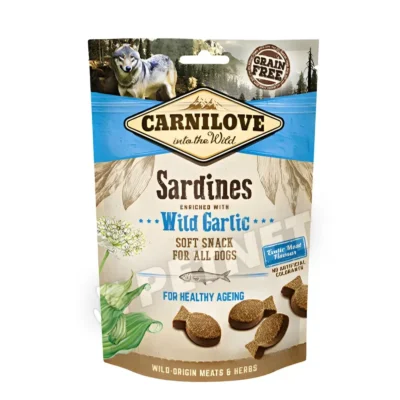 Carnilove Dog Jutalomfalat Semi Moist Sardines&wild garlic - Szardínia medvehagymával